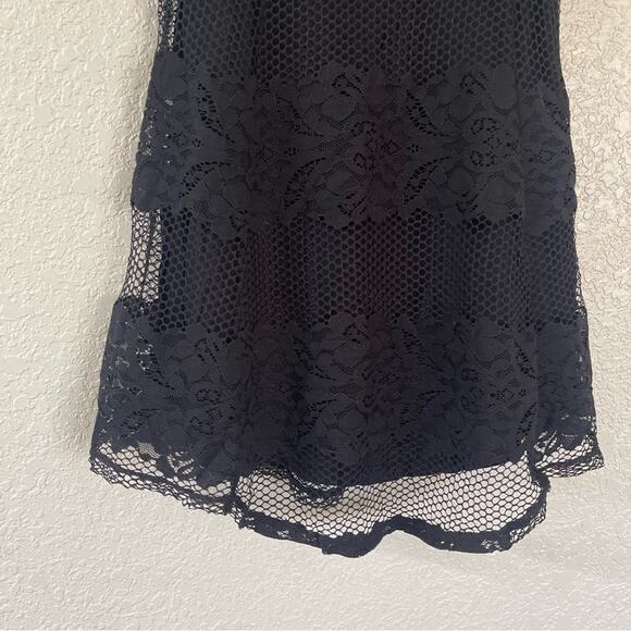 Free People Be Your Baby Lace Mini Dress Fit n Flare in Black Size XS EUC - Picture 5 of 11